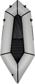 Packraft TPU Inflatable Travel Kayak with Soft Seat Lightweight Packrafts for Flat Water Rafting/Bicycle Drifting/Litewater Dinghy, 1 Person