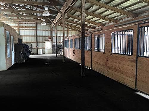American Floor Mats - Heavy Duty Stall Tiles - Stable/Horse Tiles - Thick, Durable Rubber Flooring Solid Black 1 Center Tile 3/4" Thick
