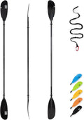 OCEANBROAD Adjustable Carbon Fishing Kayak Paddle - 94in/240cm-98in/250cm-102in/260cm Carbon Fiber Shaft with Paddle Leash