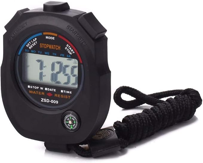 6 Pack Multi-Function Electronic Digital Sport Stopwatch Timer, Large Display with Date Time and Alarm Function,Suitable for Sports Coaches Fitness Coaches and Referees