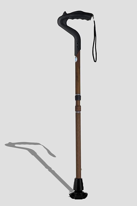 New Ergocane 2G by Ergoactives As Seen On TV. Shock Absorber Fully-Adjustable Ergonomic Cane (Maroon Wood)