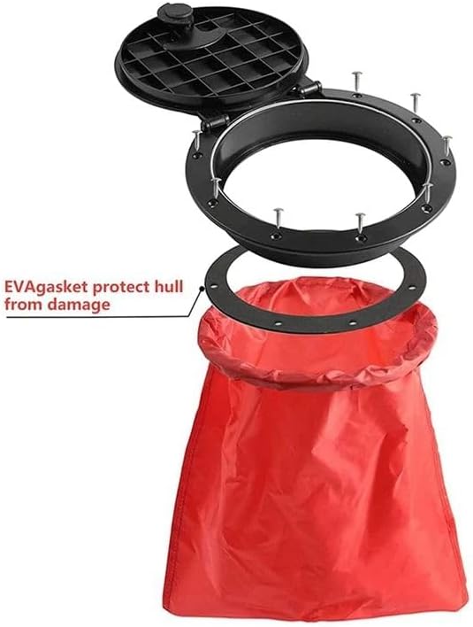 Hatch Cover Deck Plate ABS Easy Install Accessories Hatch Cover with Red Waterproof Bag and Fasteners for Kayak Boat Fishing Rigging