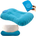 Portable Lightweight Mini Inflatable Pad,Stadium Booster Seat Bleacher Cushion,Foldable Waterproof Sitting Pad to Raise Height for Outdoor Camping Hiking Beach Office (Blue)