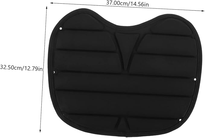 Lightweight Kayak Seat Cushion Pad Comfortable Ergonomic Design for Canoe Fishing Boat Compatible with Kayaks for Long Hours of Paddling Black