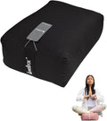 Rectangular Yoga Bolster Pillow, 18" x 12" x 6", Pink Cotton