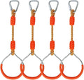 Ninja Ring Fitness Gymnastic Ring Climbing Bar Workout Outdoor Backyard Playground Training Equipment Play Set, Jungle Gym Fist Hanging Swing Monkey Bars Ninja Warrior Obstacle Course Trapeze Playsets