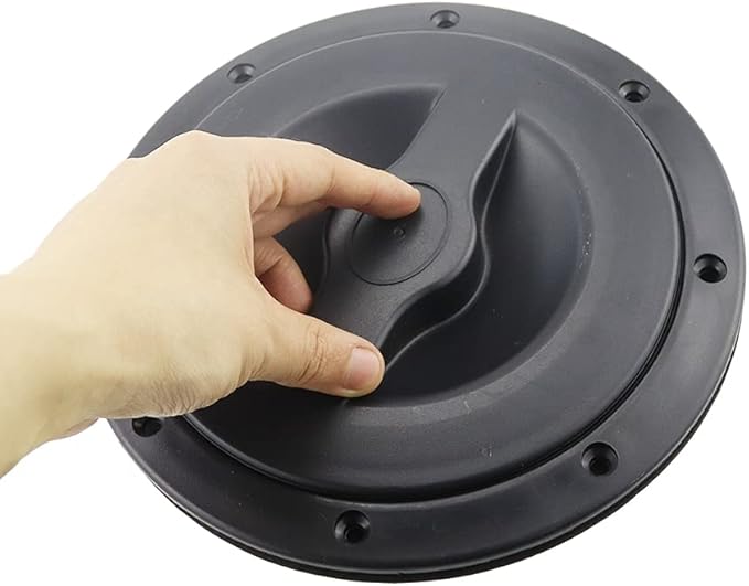 6" Hatch kit Deck Hatch with Storage Bag and Fasteners for Kayak Fishing(1Black)