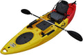 BKC UH-RA220 11.5 Foot Angler Sit On Top Fishing Kayak with Paddles and Upright Chair and Rudder System Included (Blue CAMO)