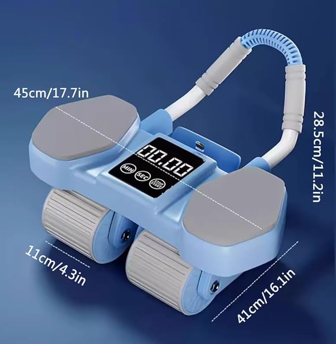 Ab roller wheel,The upgraded four-wheel abdominal wheel used for enhancing abdominal muscle exercises is abdominal fitness wheel that is more suitable for the home gym., Blue