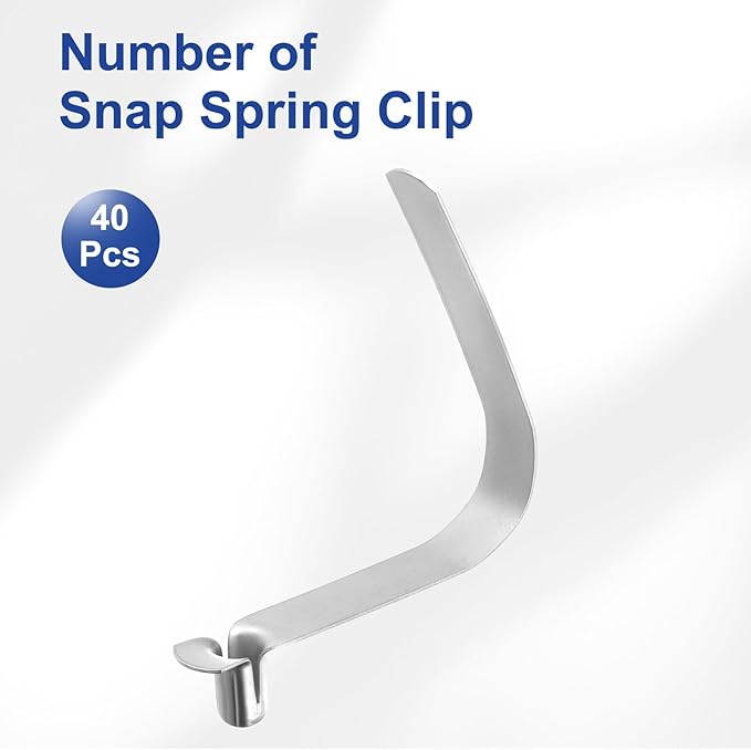 HARFINGTON Single Button Kayak Paddle Snap Spring Clip Spring Steel V-Shaped Hollow Lift Telescopic Locking Tube Pole Clips for Tent Camping
