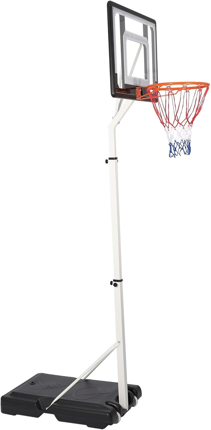 Basketball Hoop for Kids, Grow with Kids, Adjustable Height 5Ft – 6.8Ft/6.9Ft -8.5Ft, Basketball Portable Hoops & Goals, w/Wheels Indoor Outdoor Basketball Goal, Stable Construction