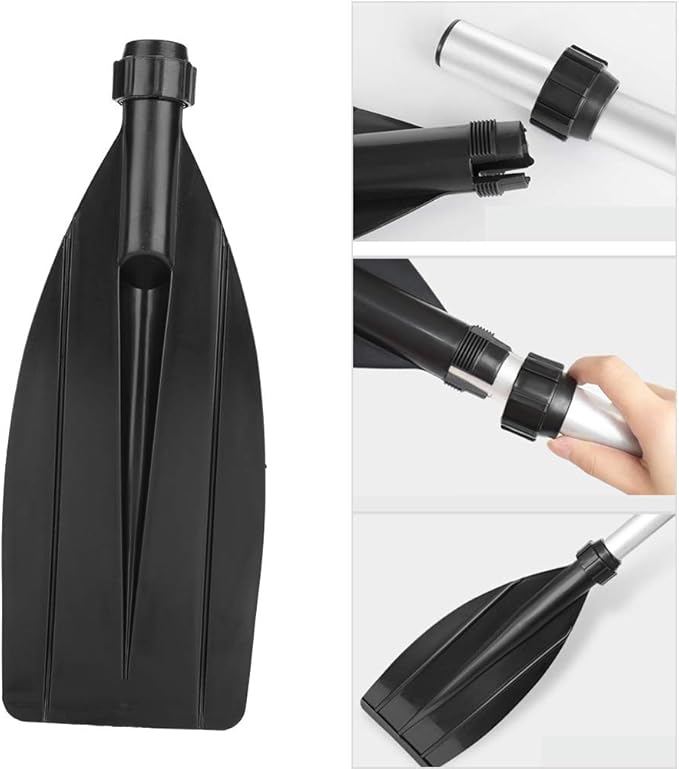 VBESTLIFE Paddle Blade, 1 Pair Kayak Canoe Paddle Blade Leaf Oar Replacement Part Kayak Accessories Black Kayak Paddle Replacement Blade