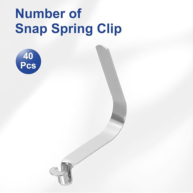 HARFINGTON Single Button Kayak Paddle Snap Spring Clip Spring Steel V-Shaped Hollow Lift Telescopic Locking Tube Pole Clips for Tent Camping
