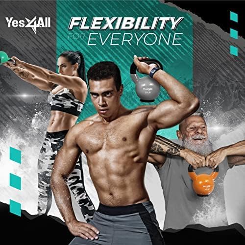 Yes4All Kettlebells Rubber Base, Kettlebell Set for Women, Strength Training Kettlebells Weights (10-65 lbs)