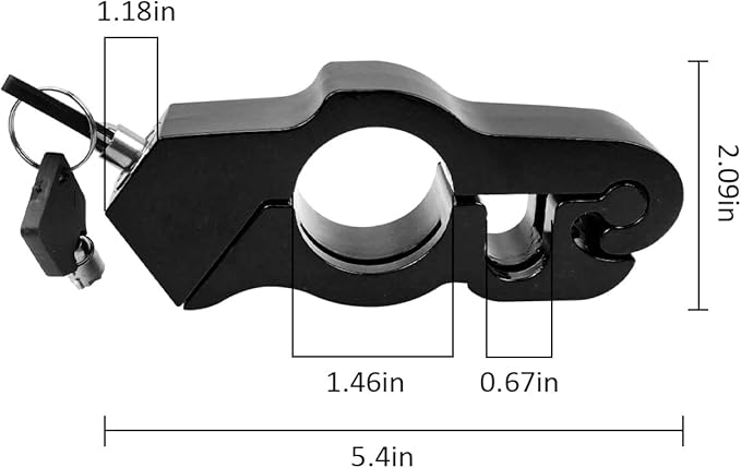 Motorcycle Throttle Lock, Universal Heavy Duty Motorcycle Grip Handlebar Lock Fit for Motorbike Sports Bikes Scooter Mopeds ATVs Black