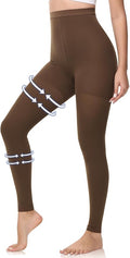 Medical Compression Pantyhose for Women & Men, 20-30mmHg Graduated Support Tights, Opaque Footless Waist High Compression Stockings for Varicose Veins, Edema, Flight