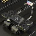2025 New 4-Wheel Abdominal Roller with Elbow Support : Latest Upgraded High-Performance Exercise Machine With Automatic Rebound, Multi- layered Anti-Slip Design with Calorie Counting LCD Screen