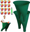 Granny Pants Yard Game Sets(2Pcs), Granny Pants Outdoor Games for Adults and Family, Party Field Day Games with 12 Bouncy Balls, More Balls for Backyard Park Beach