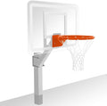 PROGOAL Aluminum Shot and Dunk Poolside Basketball Hoop - In Ground Removable Rust-Resistant Adjustable Height Pool Basketball Game System with Clear Backboard 1/2 Springs Rim and Three Balls