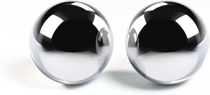 Baoding Balls with Chime 1.5 inch Stainless Steel Meditation Balls, Hand Exercise Massage Balls for Home Office Exercise, Stress Relief, Anxiety Reduction (1.5 Inch (with Bell Sound))