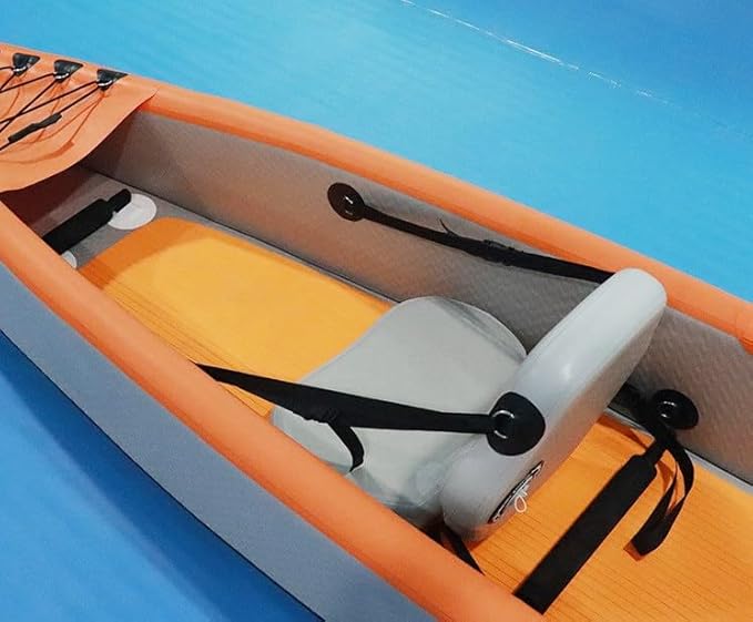 Inflatable Kayak Seat, Universal Paddle Board Seat, Thicken Seat Cushion, Back Support Adjustable, for Surfboard Kayak Canoe Marine (Grey)