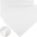 Mototo 2/3/4/6/8PCS White Baseball Home Plate Rubber Throw Down Baseball Bases 16 inch Softball Home Plate Kickball Bases for Kickball Practice Pitching Hitting Training Equipment