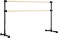 VITA Barre Portable Freestanding Double Ballet Barre, Prodigy, Wood | Adjustable Height, USA Made, Home or Gym Exercise Equipment for Kids & Adults | Dance, Fitness, Pilates