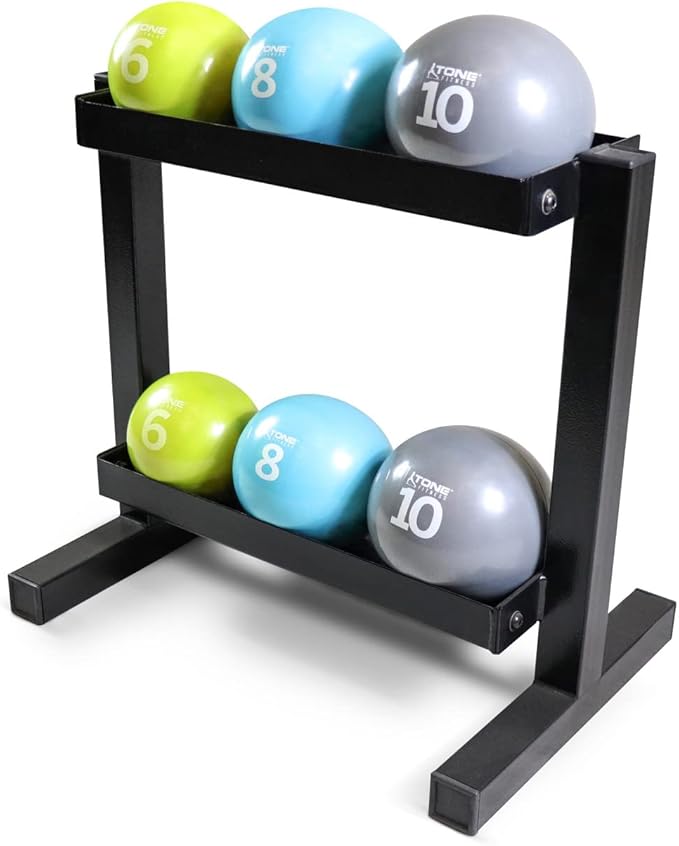 CAPHAUS Soft Weighted Exercise Ball, Weighted Toning Ball, Soft Medicine Balls for Exercise, Yoga, Pilates & Physical Therapy, 6, 8, 10 LB, Option Available in Single, Pair & Set with Rack