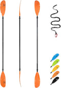 OCEANBROAD Adjustable Carbon Fishing Kayak Paddle - 94in/240cm-98in/250cm-102in/260cm Carbon Fiber Shaft with Paddle Leash