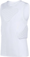 Youth Padded Compression Shirt Rib Protector for Football Protective Gear Baseball Padded Shirt Kid Child Boys
