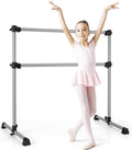 Costzon Portable Ballet Barre, 4FT Adjustable Double Freestanding Ballet Bar w/Anti-Skid Pad, Stable Base, Heavy-Duty Dancing Stretching Bar for Home, Fitness, Ballet