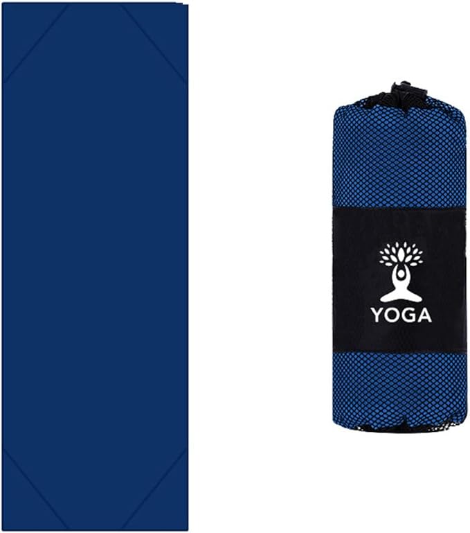 Non-Slip Yoga Towel - Superfiber Yoga Towel, hot Yoga Towel, Moisture Absorption, Sweat Absorption, for in Yoga, Pilates, hot Yoga Easy Travel. Size 25.5"x73" (1Pcs), A Colour (L)