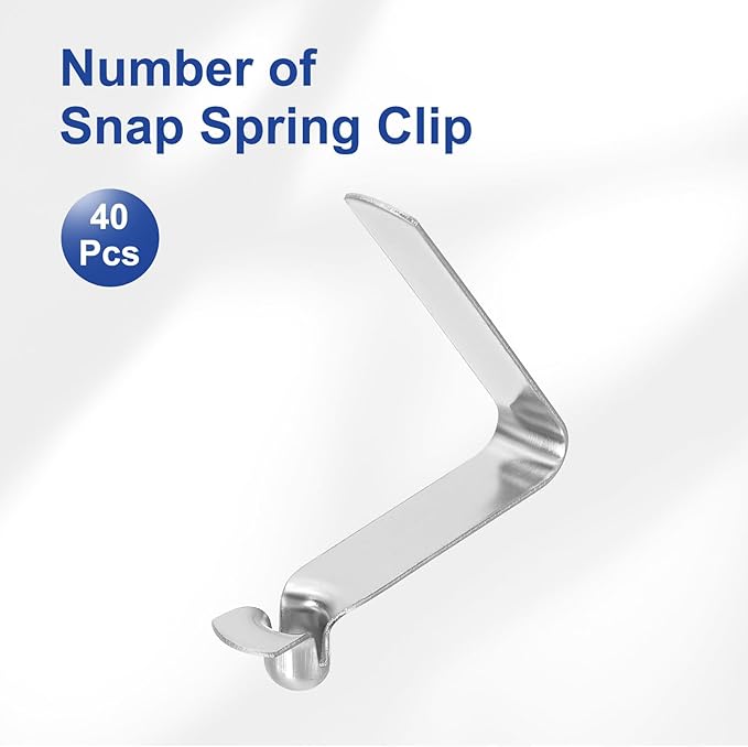 HARFINGTON Single Button Kayak Paddle Snap Spring Clip Spring Steel V-Shaped Hollow Lift Telescopic Locking Tube Pole Clips for Tent Camping