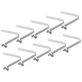 PATIKIL 10.5x7.5mm Kayak Paddle Snaps, 10 Pack Tent Pole Clips Steel V Shaped Single Pin Push Button Spring Clips Lock Tube Pole Clips for Camping Awning