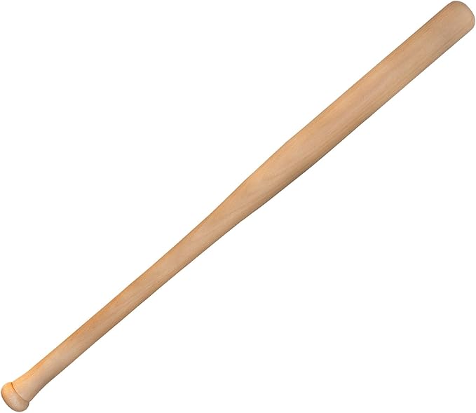 Baseball Wood Bat, 25 Inch Durable and Sturdy Lightweight, Glossy Finish with Cupped for Baseball Training Games or Casual Play