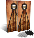 Slick Woody's Professional-Grade All Weather Cornhole Boards-4'x2' Weather Resistant Regulation Corn Hole Toss Game w/ 8 Resin Filled Bags