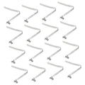 PATIKIL 11x6mm Kayak Paddle Snaps, 16 Pack Tent Pole Clips Steel V Shaped Single Pin Push Button Spring Clips Lock Tube Pole Clips for Camping Awning