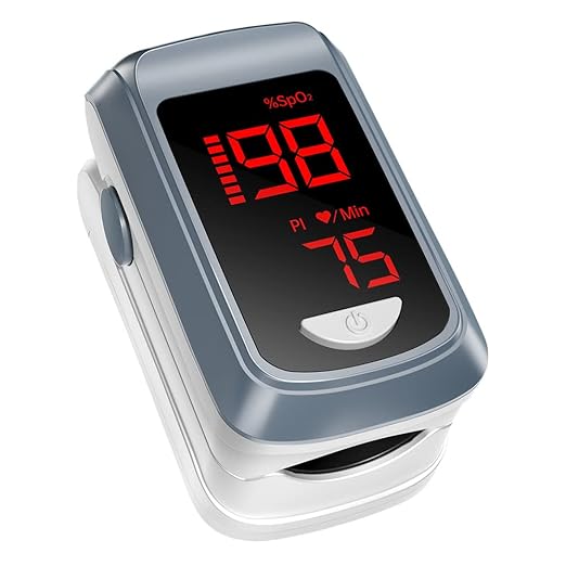 Pulse Oximeter Fingertip - HOLFENRY Oxygen Monitor Fingertip Mini SpO2 Pulse Oximeter Oxygen Saturation Monitor for SpO2/Heart Rate/PI Pulse Ox