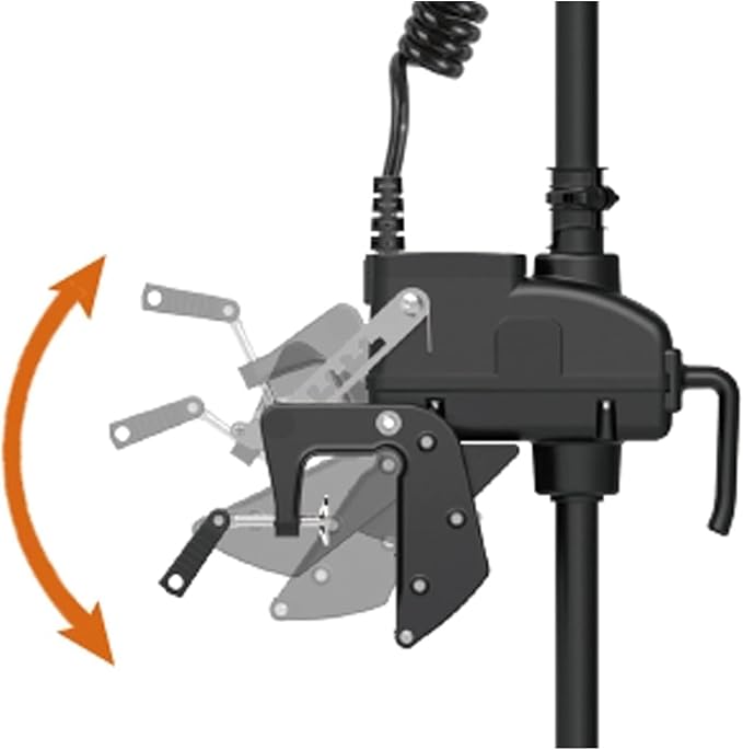 Zichen Haswing Black 12V 55LBS 39inch Transom Trolling Motor with Wireless Remote for Inflatable Pontoon Boat, Dinghy Kayak Fishing, One Person Boat Fishing in Saltwater and Freshwater