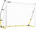 SKLZ Quickster Soccer Goal - Portable Goal for Backyard & Field - Durable Tension-Tite Frame & Heavy Gauge 2-Ply Net - Adjustable Click-Lock Poles, Metal Stakes - Carrying Case with Handle