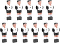 11Pcs Foosball Men, Foosball Players Table Soccer Ball Player Replacement Parts for 1.4M Table Soccer Figurines Football Game Machine Accessory (11x3.7cm/4.3x1.5in)