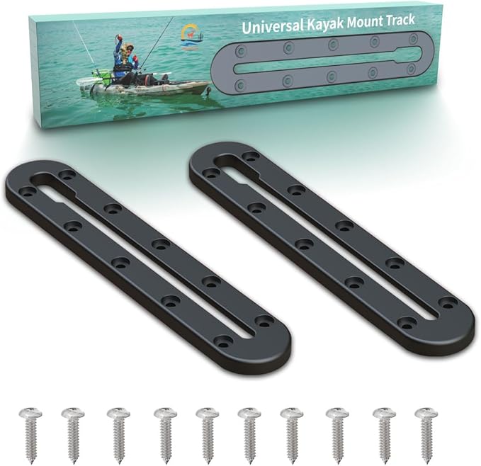 Kayak Track, Kayak Low Profile Track, Kayak Rail, Kayak Accessories Mount Track, Kayak Gear Track for Fishing Rod Holder, Fish Fider, Cup Holder, Anchor Cleats