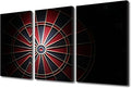 Canvas Wall Art Wall Decor Sports Theme 3 Piece Dart Board Wall Art Dart Plate in the Dark Contemporary Home Decor for Office Canvas Art Circuit Board Poster Printings Framed Ready to Hang(24"Wx36"H)