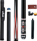 CRICAL Carbon Fiber Pool Cue Stick 58" Billiard Cue Sticks Professional Low Deflection Pool Sticks with 3/8 * 8 Pin Joint and 12.5mm Tip