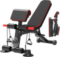 Adjustable Weight Bench,Utility Workout Bench Foldable Incline Decline Benches for Home Gym Full Body Workout,Load 330LBS