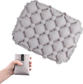 TRIWONDER Ultralight Inflatable Seat Cushion Seat Pad, Easy to Inflate & Deflate Compact Air Pad with Storage Bag for Camping Hiking Fishing Office Airplane Stadium Car (Grey)
