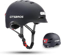 Bike Helmets for Adults - Front and Rear LED Lights Adjustable Bicycle Helmet for Adults Men Women Scooter Helmet for Commuting, Road Biking, Skating, Scooter