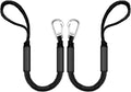 Bungee Dock Lines for Boats, 2 Feet, Pack of 2 (Black)