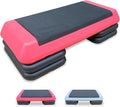 Aerobic Step Platform 30" × 14" Height Adjustable Workout Step for Fitness Strength Training with Risers Exercise Platform for Home Gym