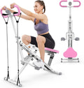 Sportsroyals Squat Machine for Home,Ride & Rowing Machine for Glutes Butt Thighs,Ab Back/Leg Press,Foldable & Easy Setup Exercise Equipment w/Adjustable Resistance,350lbs Capacity